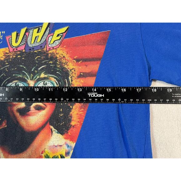 Vintage Weird Al UHF T Shirt Printed Blue Short Sleeve Small Y2K 1980s 1990s - Picture 4 of 6